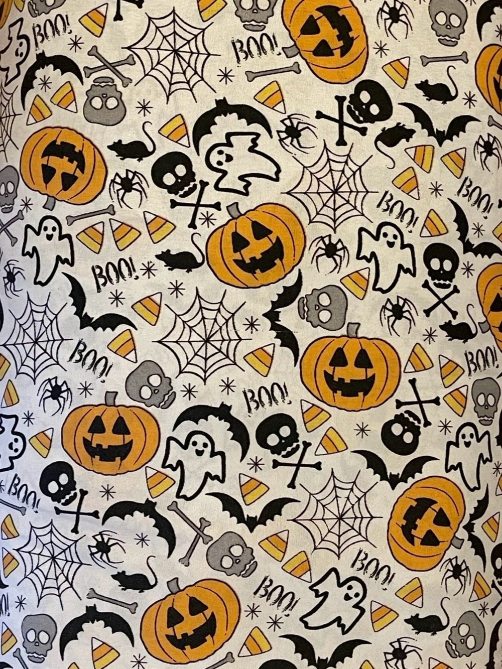 HALLOWEEN BED SHEET SET KING SIZE BATS PUMPKIN GHOST SPIDER WEB CANDYCORN SKULL